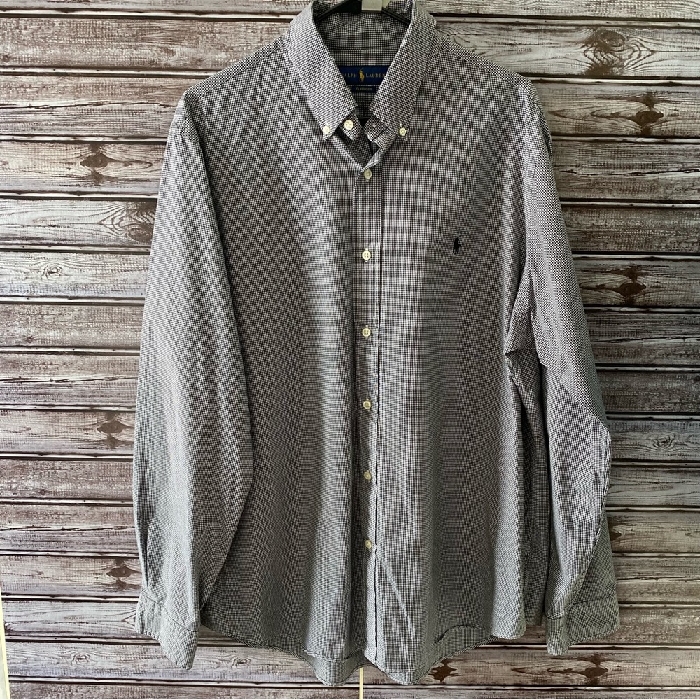 Ralph Lauren Men's Classic Fit Long-Sleeved Button-Down Shirt Size XL